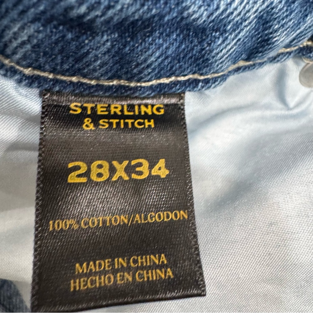 Sterling & Stitch Buckle Ultra High Rise Wide Leg Jean Light Wash Women's 28 - Picture 15 of 16
